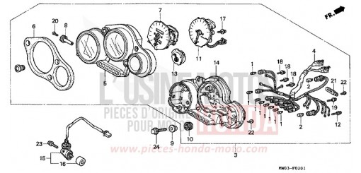 COMPTEUR (2) CBR900RRS de 1995